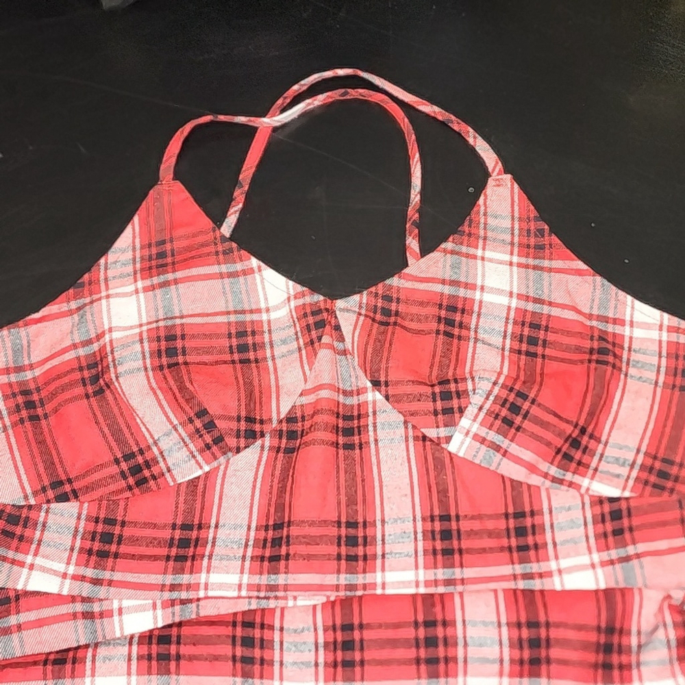 Flannel Holiday dress Sz 1XL Shein Curve - Picture 2 of 7